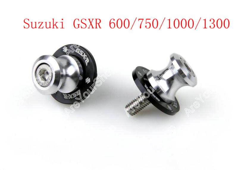 8mm swingarm sliders spools suzuki gsxr 600 750 1000 1300 sv650 1000 tl silver