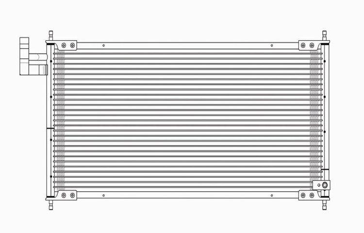 Replacement ac condenser parallel flow type 1999-2001 mazda protege bj0e61480a