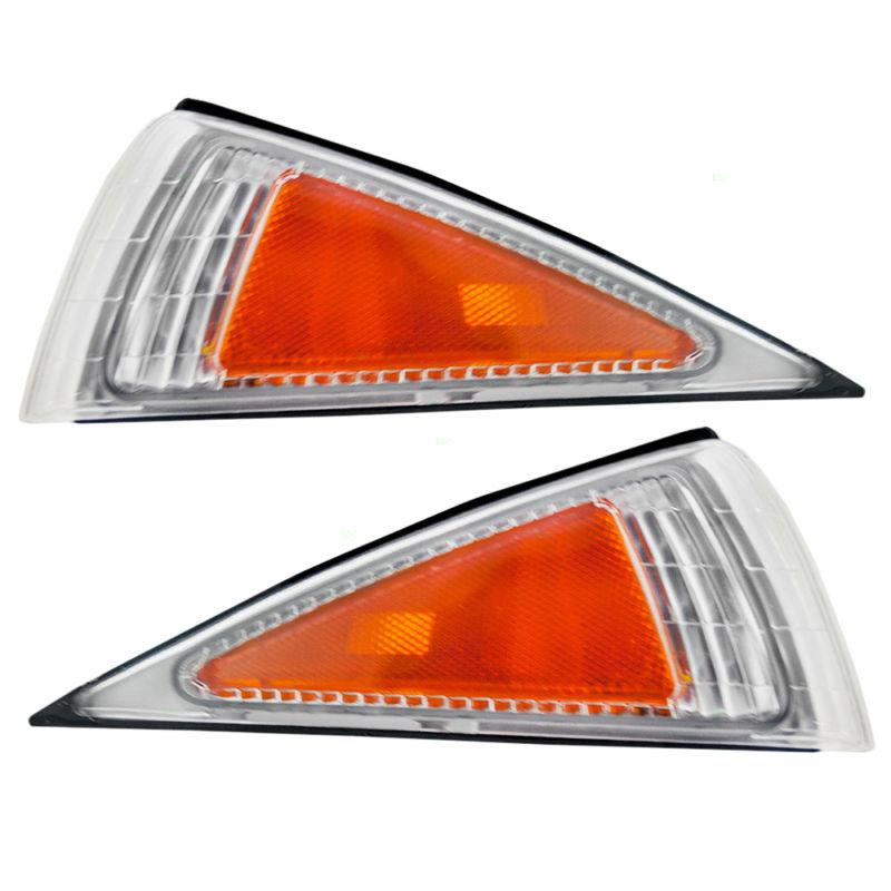 New pair set signal side marker light lamp lens dot 95-99 chevy cavalier