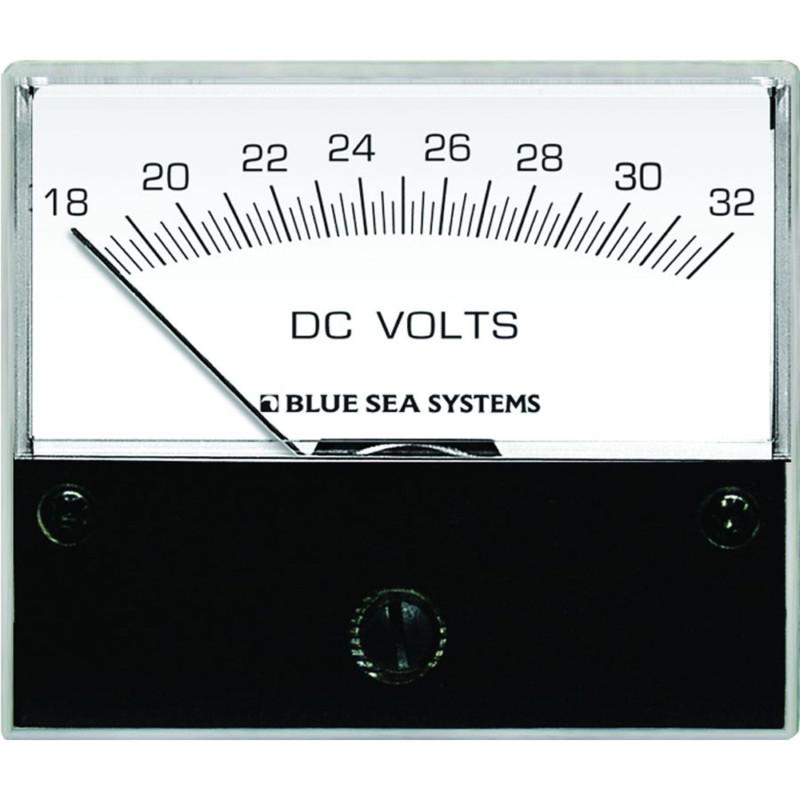 Blue sea 8240 dc analog voltmeter - 2-3/4" face, 18-32 volts dc