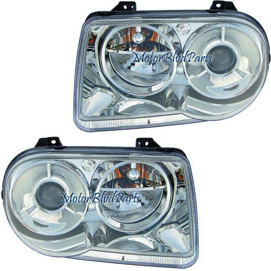 05-10 chrysler 300 headlights headlamps hid left +right