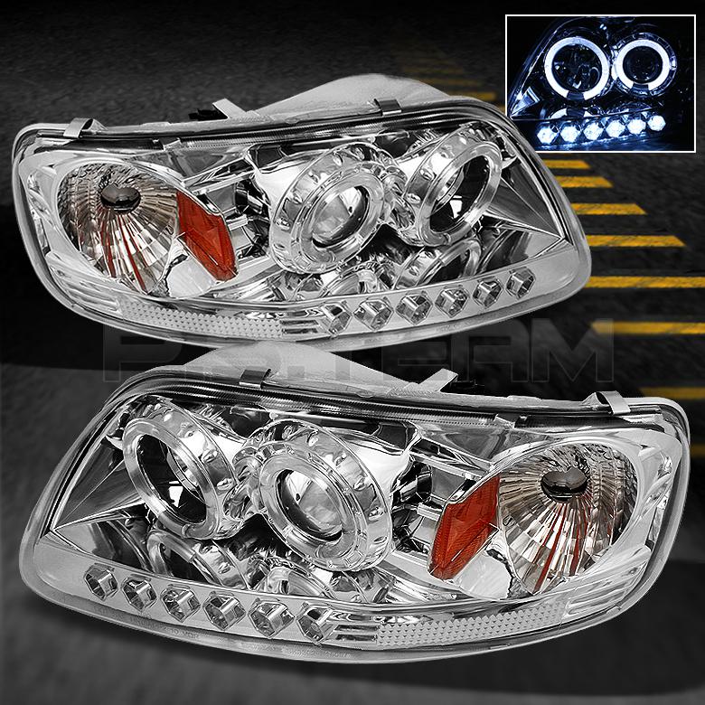 97-04 f150 expedition 97-99 f250ld halo projector led headlights lights lamps