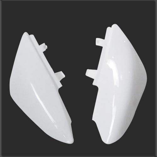 White motor pit plastic background plate fender f/ honda crf50 xr50 dirt bike