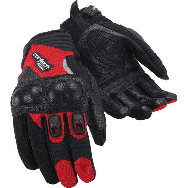 Black/red s cortech hdx 2 leather glove