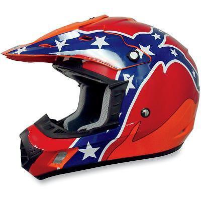 New afx fx-17 atv/motocross/offroad helmet, rebel orange,xxl