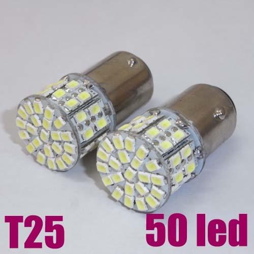 2x 1157 t25 bay15d 50 smd super white tail stop signal 50 led car light bulb