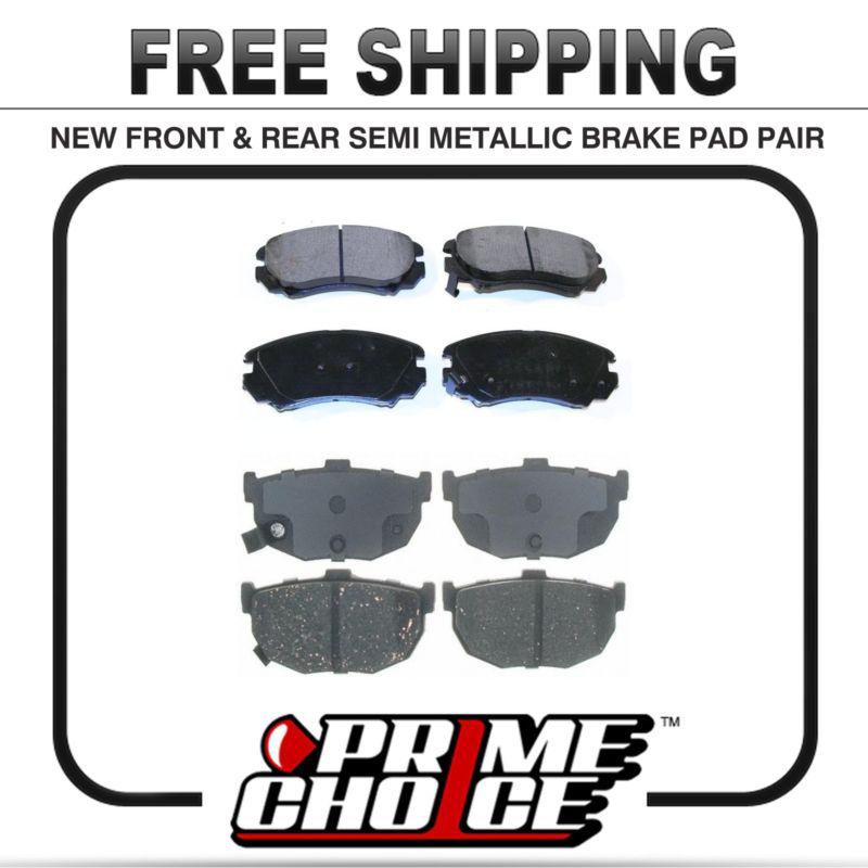 Premium front & rear metallic disc brake pads 2 full complete sets 4 pair 8 pads