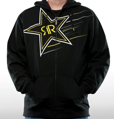 Answer supernova rockstar black large casual dirt bike hoodie sweater lrg lg