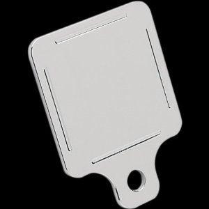 Novello nil-ins6 ball-milled center-mount inspection tag plate for harley-davids