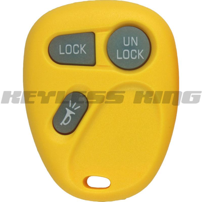 New yellow glow in dark replacement keyless remote key fob clicker for 15042968