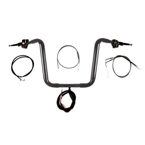 1 1/4" gb black narrow 10" ape hangers kit harley-davidson softail  2007-2010