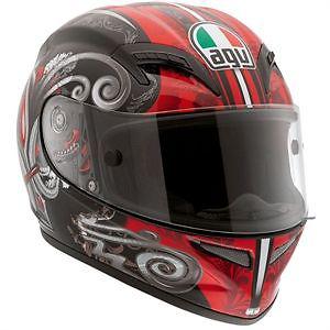 Agv t-2 black red full face street helmet new xxl 2x-large