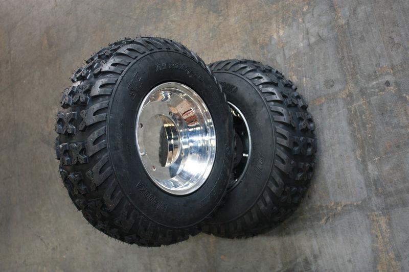 Yamaha raptor front tires 21x7x10 350 660 700 bazooka with rims mounted front
