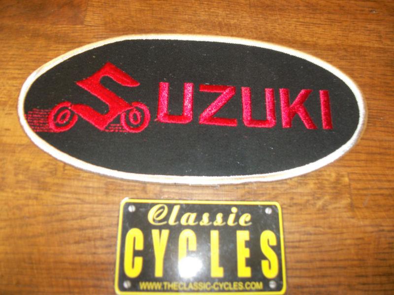 Suzuki  patch vintage large embroidered 1970s nos tm rm  gt750 gt550  t500 ts tc