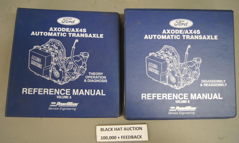 Ford axode/ax4s automatic transaxle overhaul reference guide manual book a & b