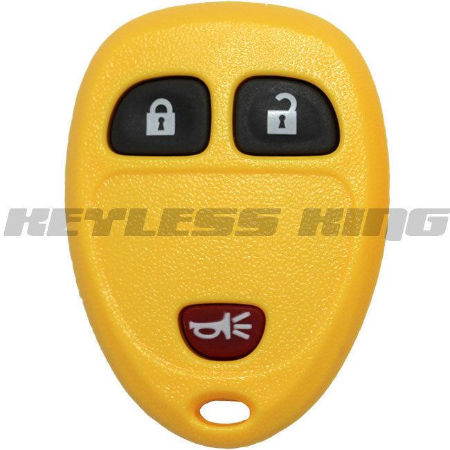 New yellow replacement keyless entry remote key fob clicker for gm 15777636