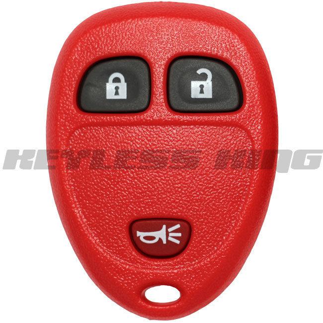 New red replacement keyless entry remote key fob clicker for gm 15777636