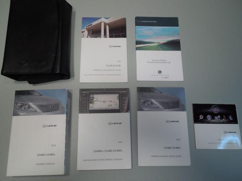 2010 lexus ls 460/ls460 l owners manual set with navigation and case excellent