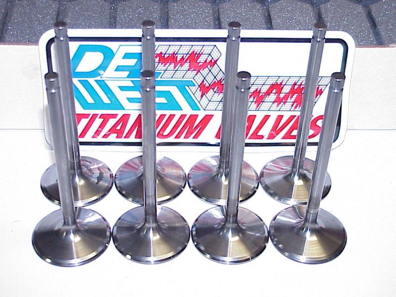  5/16 del west titanium intake valves 4.960"-2.000" nascar nhra  