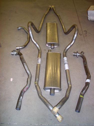 1957 chevy exhaust system, dual aluminized, fits convertible models only