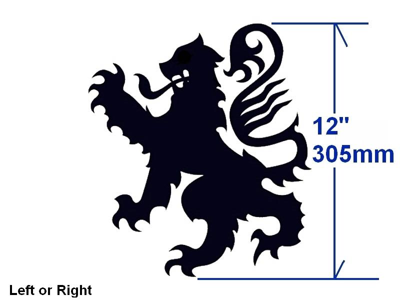 12" h scotland scottish rampant lion vinyl decal sticker any colour 