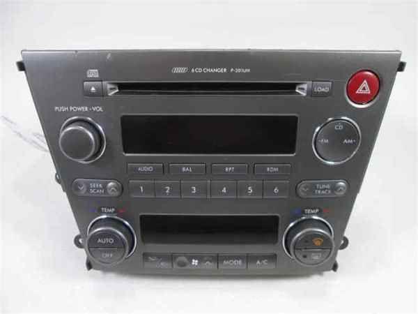 05 legacy 6 disc cd player radio w/climate controls oem