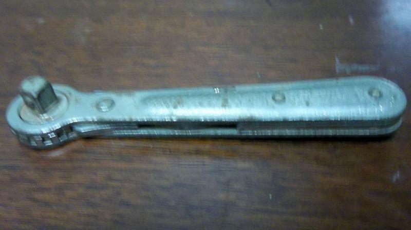 Vintage / older oxwall 1/4" drive open gear pocket ratchet 