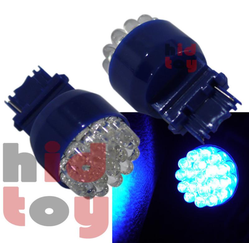 3156 super blue 2pc round 19 led lamp bulbs #b1 for reverse back up aub15 light