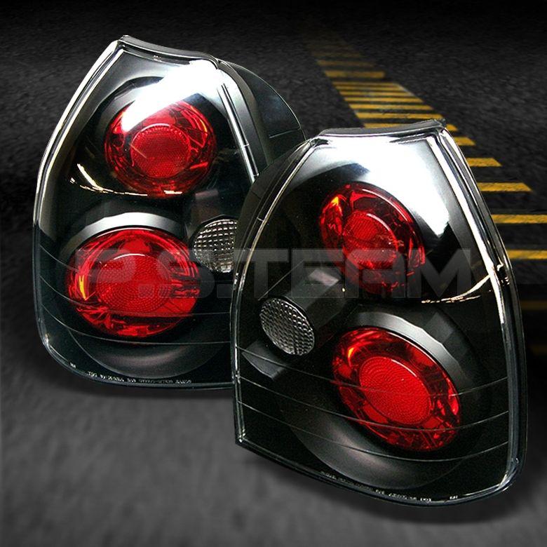 96-00 civic 3dr hatchback ek jdm black altezza tail lights rear brake lamps