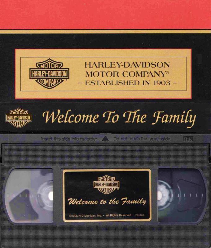 Harley-davidson welcome to the family vhs tape -harley-davidson motorcycle--95