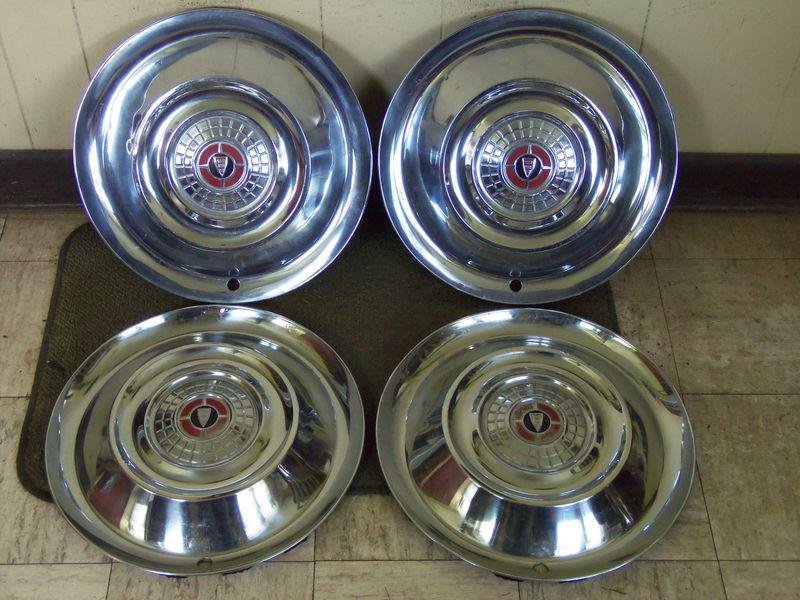 1956 chrysler hub caps 15" set of 4 mopar wheel covers
