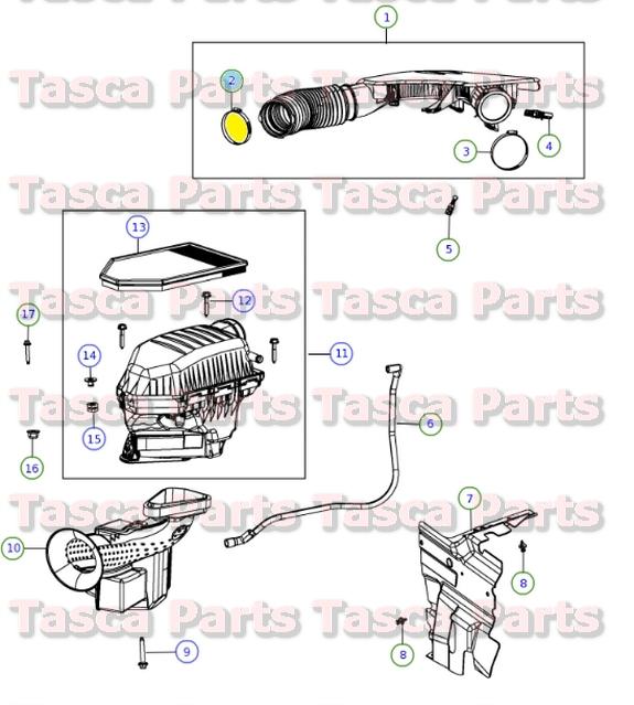 New oem clean air duct clamp chrysler 300 dodge charger challenger #6507954aa