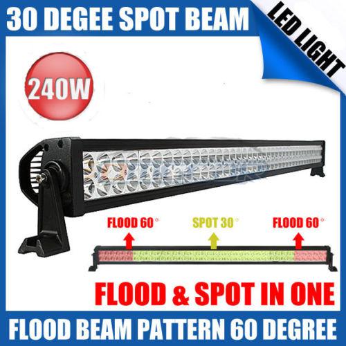 42" 240w led work light flood spot combo atv offroad 4wd boat suv bar  a29