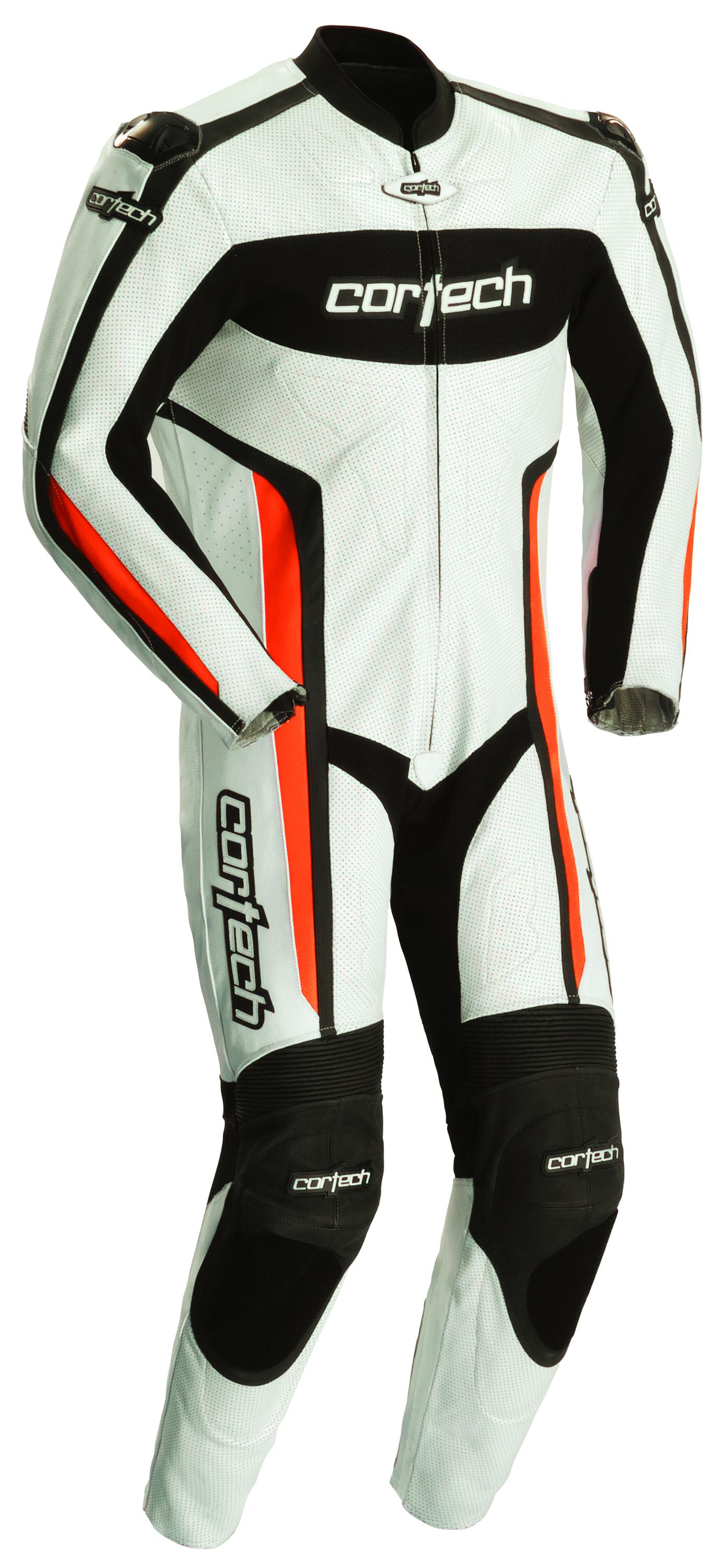 New cortech laitago-rr one-piece leather race suit, white/blue, 2xl/xxl