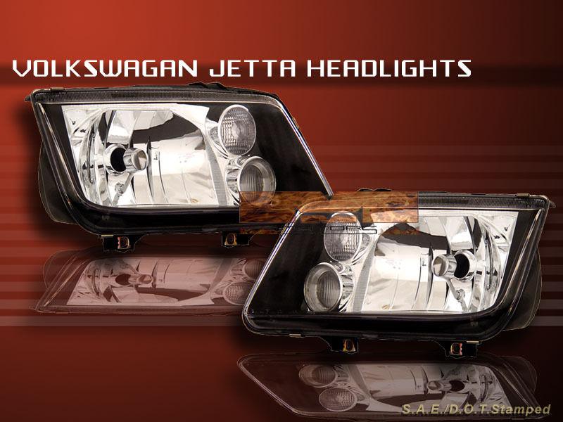 99-05 vw jetta headlights jdm black new