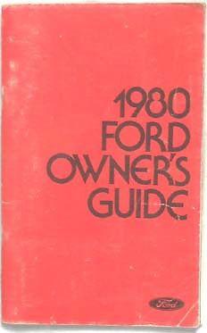 1980 ford car  owners manual original