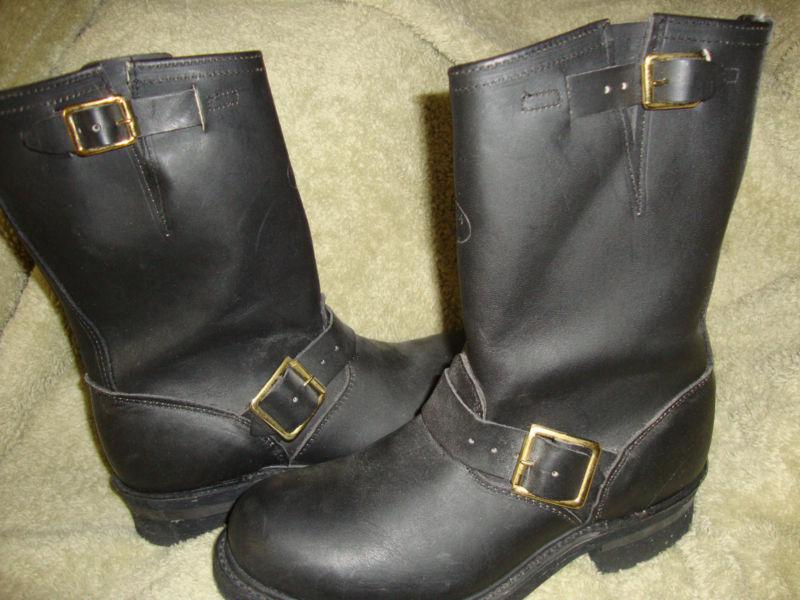 Iron age steel toe motorcycle engineer boots size 6d or ladies size 8