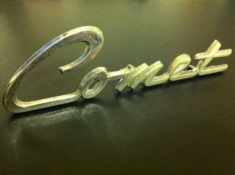 1964 mercury comet chrome emblem vintage oem