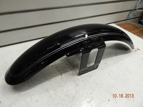 Black silver pinstripes harley front fender sportster dyna superglide low rider