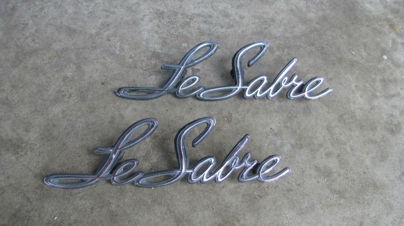 Vtg buick lesabre emblems pair 2x 1970 rear quarters oem 70 badges trim