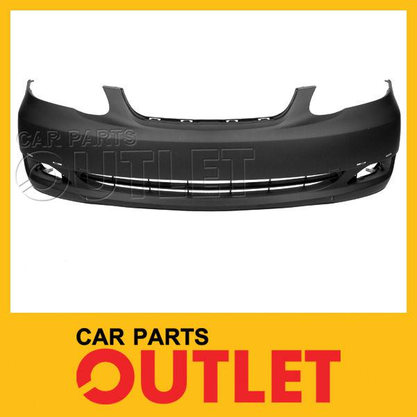 05-08 corolla s/sport front bumper cover primed 2005-2006 xrs w/fog+spoiler hole