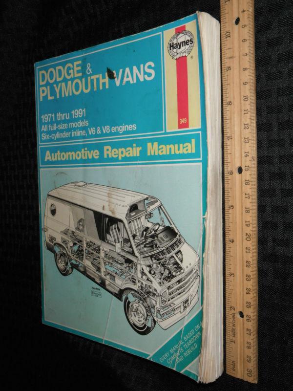 Haynes dodge & plymouth vans 1971-91 auto repair manual #349