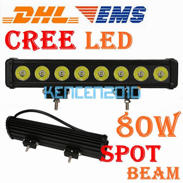 15inch 80w cree led work light bar spot beam offroad driving lamp 12v 24v 4x4 