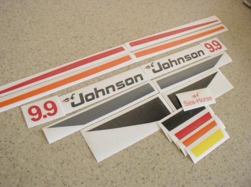 Johnson vintage outboard motor 9.9 decal kit free ship + free fish decal!