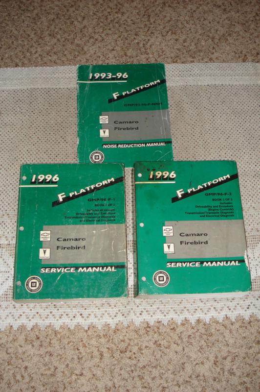 1996 chevy camaro pontiac firebird service manual set shop books