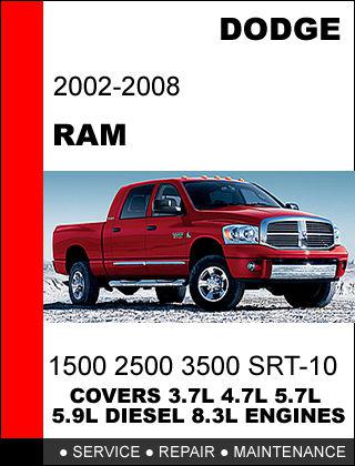 Dodge ram 2002 - 2008 factory service repair workshop shop manual