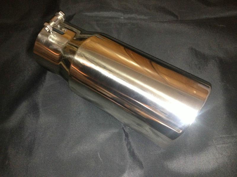 4" inlet 7" outlet 18" long stainless diesel exhaust tip, cummins duramax ford