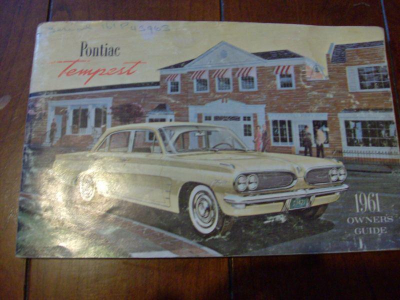 Original 1961 pontiac  tempest owners guide