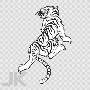 Sticker decals tiger tigers angry attack predator jungle wild cat 0500 xa37f