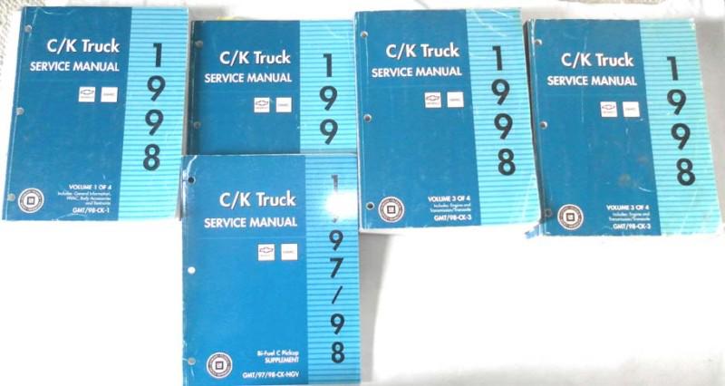 1998 chevrolet and gmc c / k truck    service repair manual set 